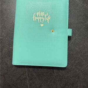 Happy Planner cover Mint Green with Gold Text